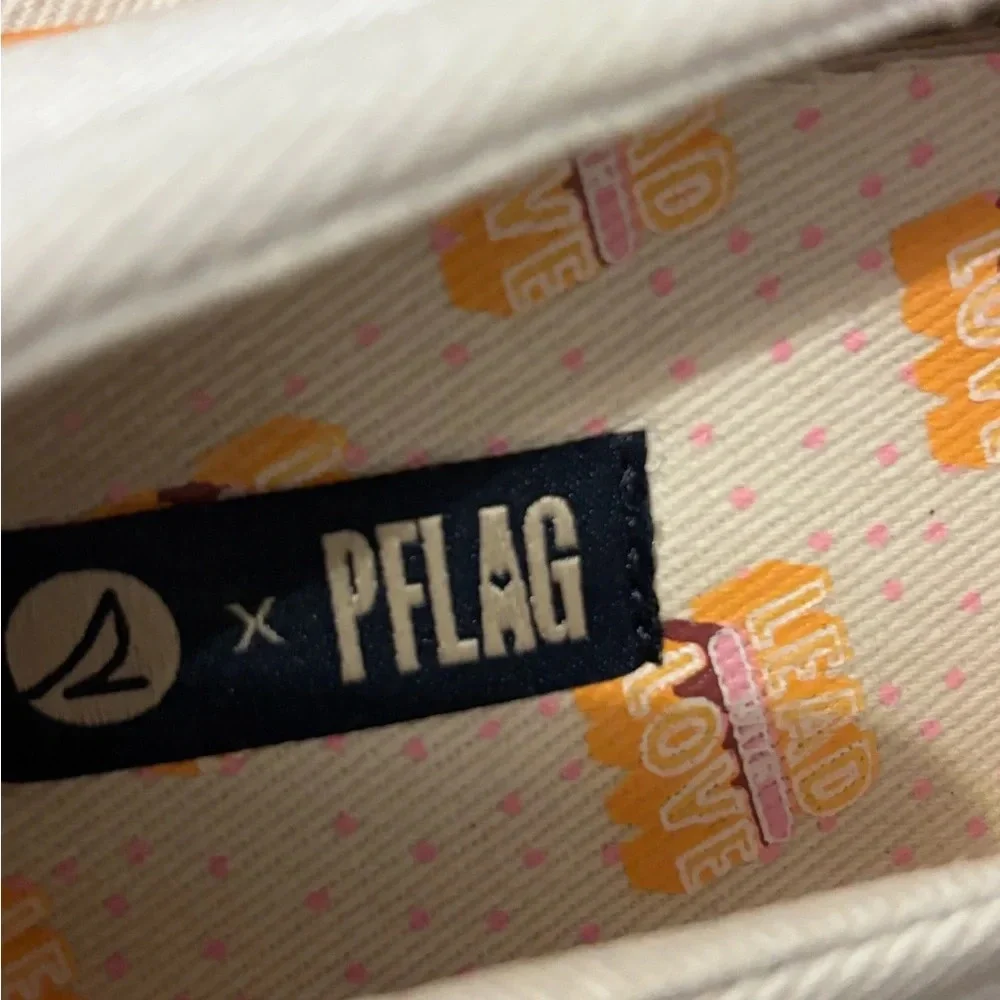 Sperry Cream and Orange Collaboration Sneakers